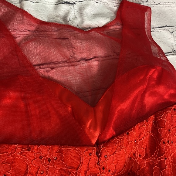 Hand Beaded Prom/Cocktail Silky Mini Dress XL - Picture 9 of 12